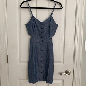 Madewell denim cutout dress